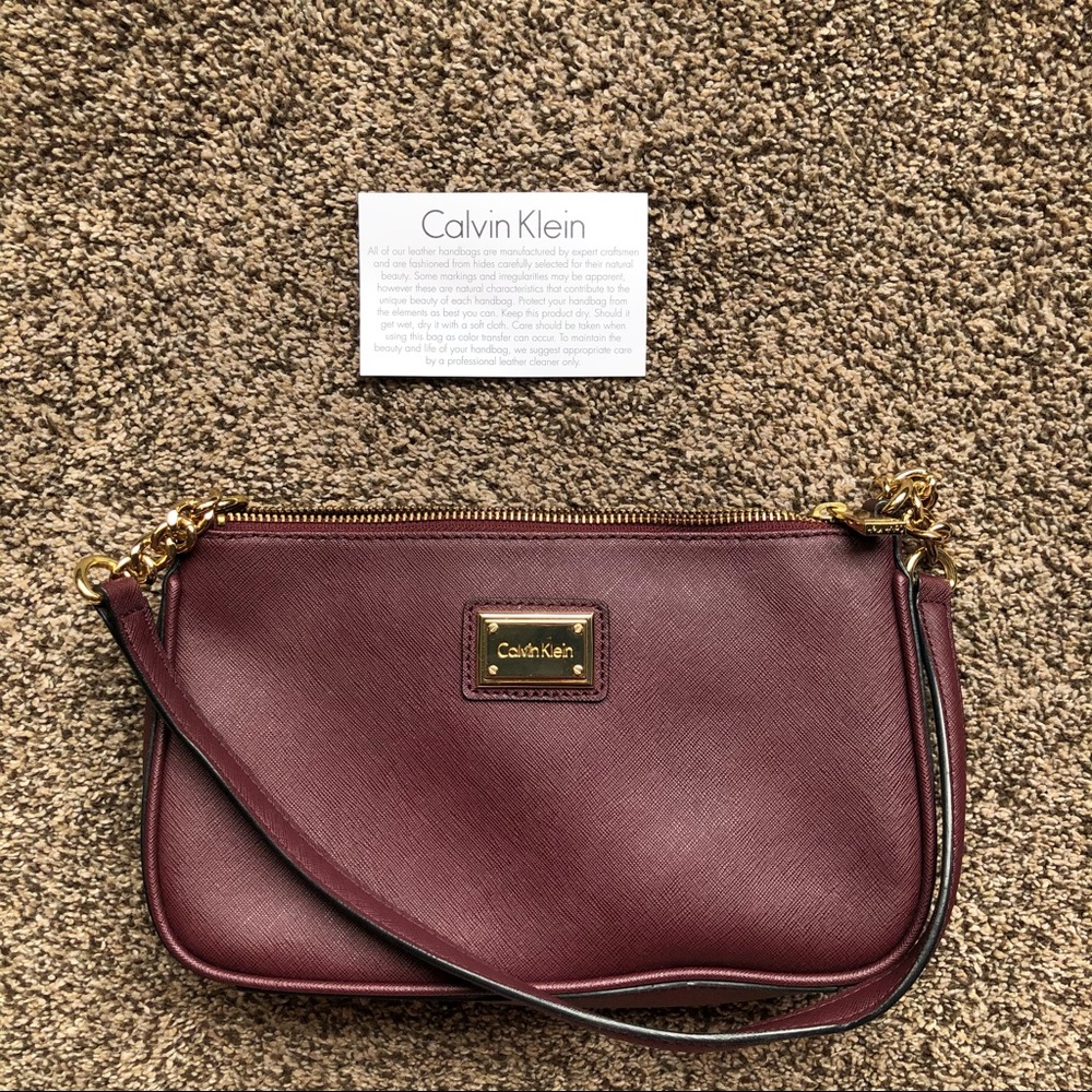 Calvin Klein Maroon Handbag
